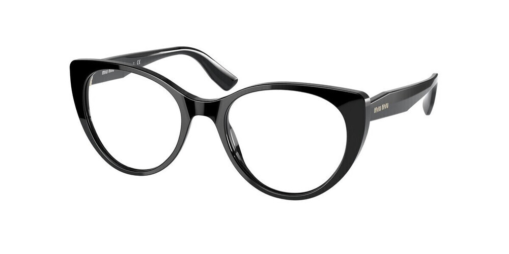 NWT Miu Miu MU06TV-1AB1O1 Black Cat-Eye 48mm Glasses